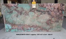 Lieferung polierte Unmaßplatten 2 cm aus Natur Halbedelstein AMAZZONITE Z0011. Detail Bild Fotos 