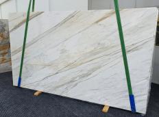 Lieferung polierte Unmaßplatten 2 cm aus Natur Marmor CALACATTA CREMO 1434. Detail Bild Fotos 