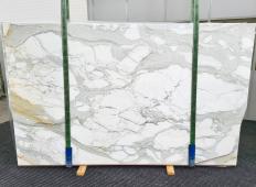 Lieferung polierte Unmaßplatten 0.8 cm aus Natur Marmor CALACATTA EXTRA 1580. Detail Bild Fotos 