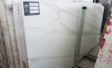 Lieferung polierte Unmaßplatten 3 cm aus Natur Marmor CALACATTA LINCOLN U0180509. Detail Bild Fotos 