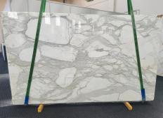 Lieferung polierte Unmaßplatten 1.2 cm aus Natur Marmor CALACATTA ORO EXTRA 1606. Detail Bild Fotos 