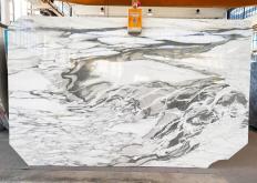 Lieferung polierte Unmaßplatten 2 cm aus Natur Marmor CALACATTA VAGLI UL0112. Detail Bild Fotos 