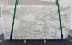 Lieferung polierte Unmaßplatten 0.8 cm aus Natur Marmor CALACATTA 1230. Detail Bild Fotos 