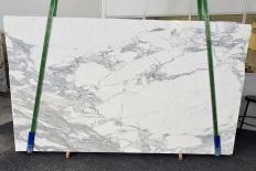 Lieferung polierte Unmaßplatten 0.8 cm aus Natur Marmor CALACATTA 1301. Detail Bild Fotos 