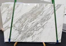 Lieferung polierte Unmaßplatten 1.2 cm aus Natur Marmor CALACATTA 1344. Detail Bild Fotos 