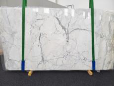 Lieferung polierte Unmaßplatten 0.8 cm aus Natur Marmor CALACATTA 1508. Detail Bild Fotos 