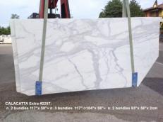 Lieferung geschliffene Unmaßplatten 2 cm aus Natur Marmor CALACATTA 2257. Detail Bild Fotos 