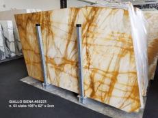 Lieferung polierte Unmaßplatten 2 cm aus Natur Marmor GIALLO SIENA S0237. Detail Bild Fotos 