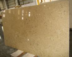Lieferung geschliffene Unmaßplatten 3 cm aus Natur Kalkstein HALILA WITH FOSSILS - JS5555 J_07067. Detail Bild Fotos 