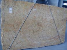 Lieferung polierte Unmaßplatten 2 cm aus Natur Granit MADURAI GOLD X. Detail Bild Fotos 