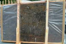Lieferung polierte Unmaßplatten 2 cm aus Natur Marmor MARRON FOSSIL E-13656. Detail Bild Fotos 