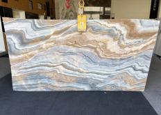 Lieferung polierte Unmaßplatten 1.8 cm aus Natur Marmor MONET SKY CL0285. Detail Bild Fotos 