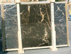Lieferung polierte Unmaßplatten 2 cm aus Natur Marmor NOIR SAINT LAURENT E-14526. Detail Bild Fotos 