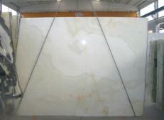 Lieferung polierte Unmaßplatten 2 cm aus Natur Onyx ONICE BIANCO SR-2010119. Detail Bild Fotos 