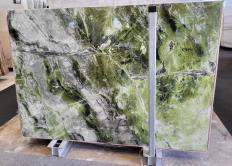Lieferung polierte Unmaßplatten 0.8 cm aus Natur Marmor VERDE TIFONE C022. Detail Bild Fotos 