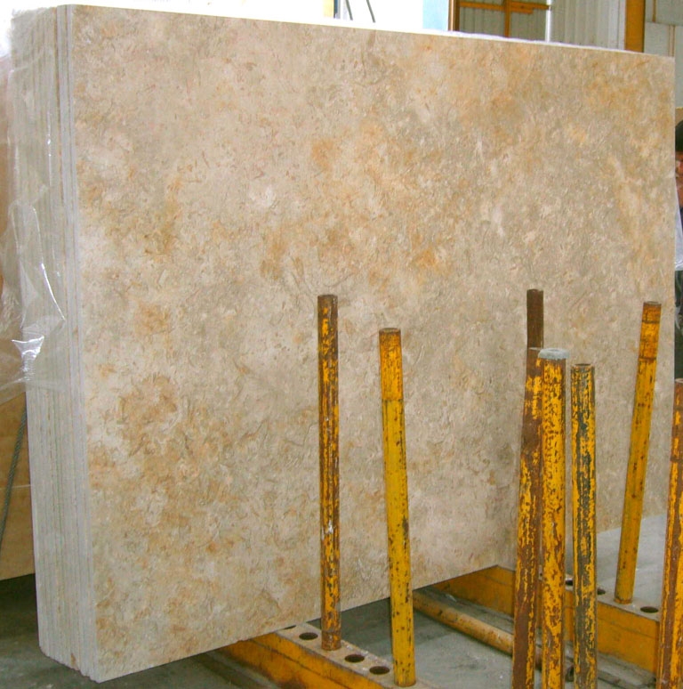 GREY YELLOW - JS4845 geschliffene Unmaßplatten J-07171 aus Natur Kalkstein: Lieferung, Israel 