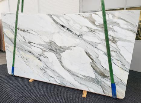 CALACATTA BORGHINIpolierte Unmaßplatt Italienischer Marmor Slab #25,  323 x 174 x 2 cm  (verfügbar Veneto, Italien) Natur Stein 