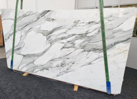 CALACATTA BORGHINIpolierte Unmaßplatt Italienischer Marmor Slab #40,  323 x 174 x 2 cm  (verfügbar Veneto, Italien) Natur Stein 