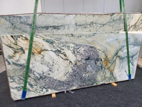 BRECCIA CAPRAIA TORQUOISEpolierte Unmaßplatt Italienischer Marmor Slab #67,  340 x 180 x 2 cm  (verfügbar Veneto, Italien) Natur Stein 