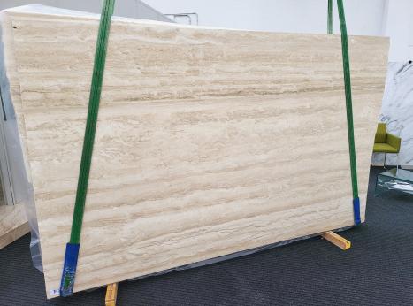 TRAVERTINO NAVONAgeschliffene Unmaßplatt Italienischer Travertin Slab #21,  295 x 180 x 2 cm  (verfügbar Veneto, Italien) Natur Stein 