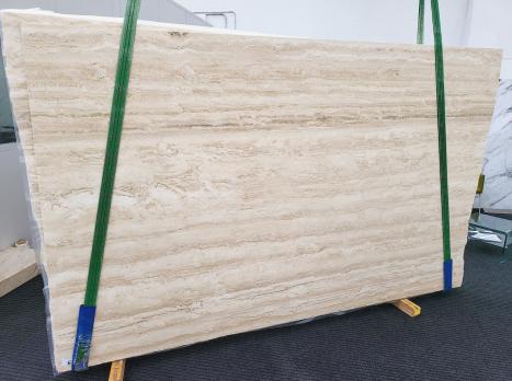 TRAVERTINO NAVONAgeschliffene Unmaßplatt Italienischer Travertin Slab #29,  295 x 180 x 2 cm  (verfügbar Veneto, Italien) Natur Stein 