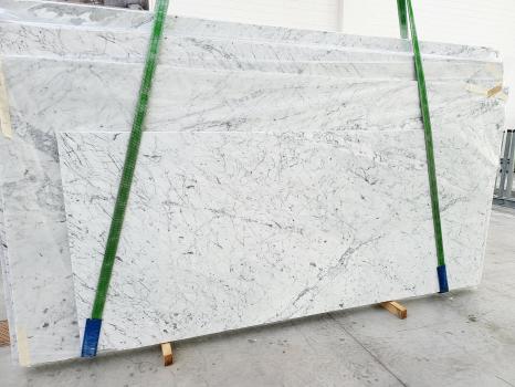 BIANCO CARRARA VENATINO 8 polierte Unmaßplatten Italienischer Marmor Slab #01,  290 x 140 x 2 cm  (verfügbar Veneto, Italien) Natur Stein 