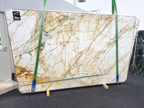 CALACATTA GOLD SPIDERpolierte Unmaßplatt Italienischer Marmor Slab #48,  316 x 195 x 2 cm  (verfügbar Veneto, Italien) Natur Stein 